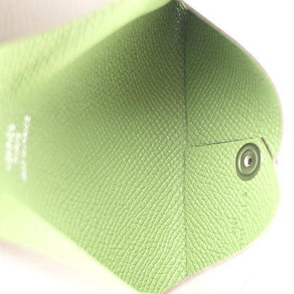 Hermes Epsom Verso Calvi Card Case Etain Vert Criquet 5 of 7