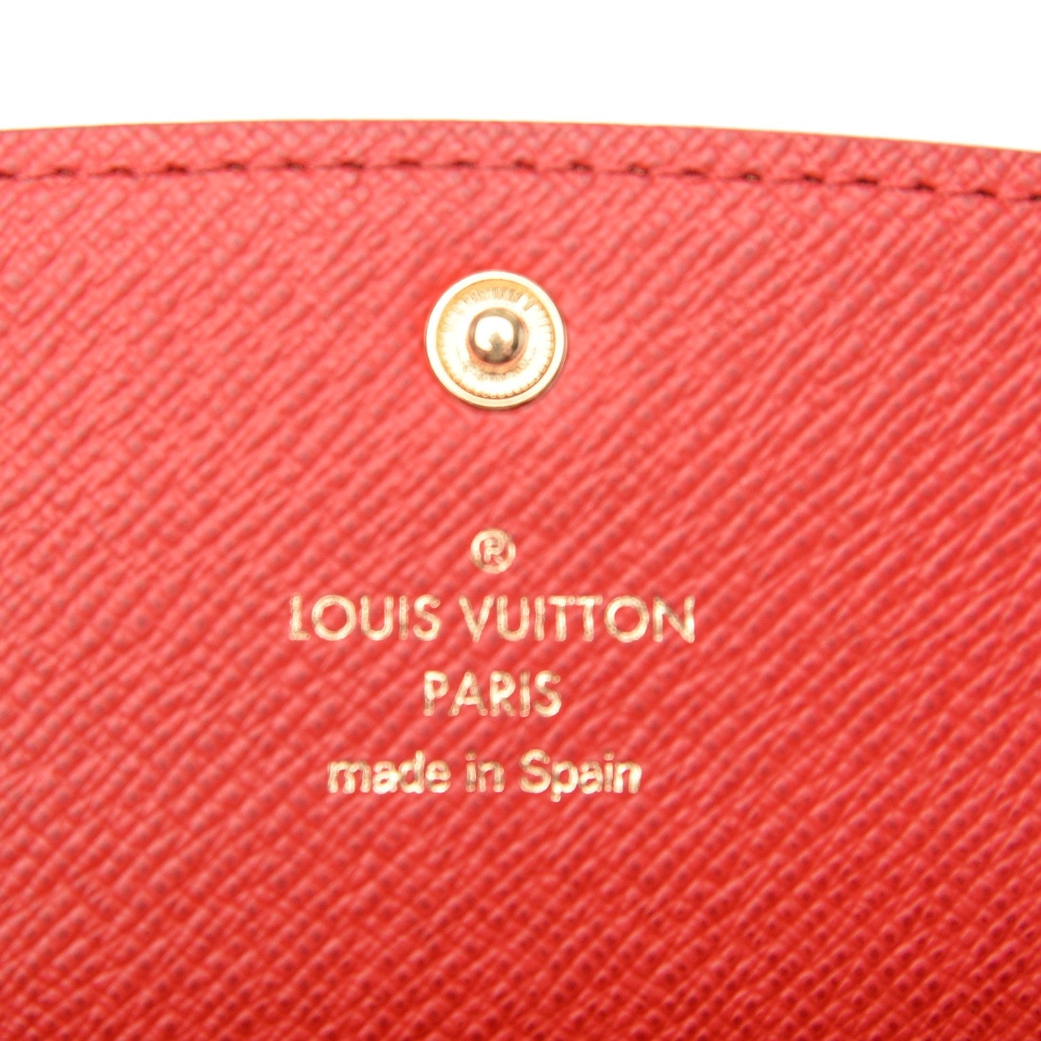 Louis Vuitton Damier Ebene Emilie Wallet Red 7 of 7