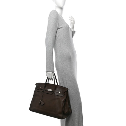Hermes Taurillon Clemence Birkin 40 Cafe 2 of 10