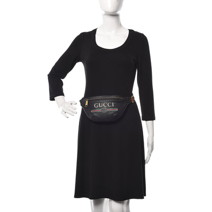 Gucci Grained Calfskin Small Logo Belt Bag Black 2 of 9