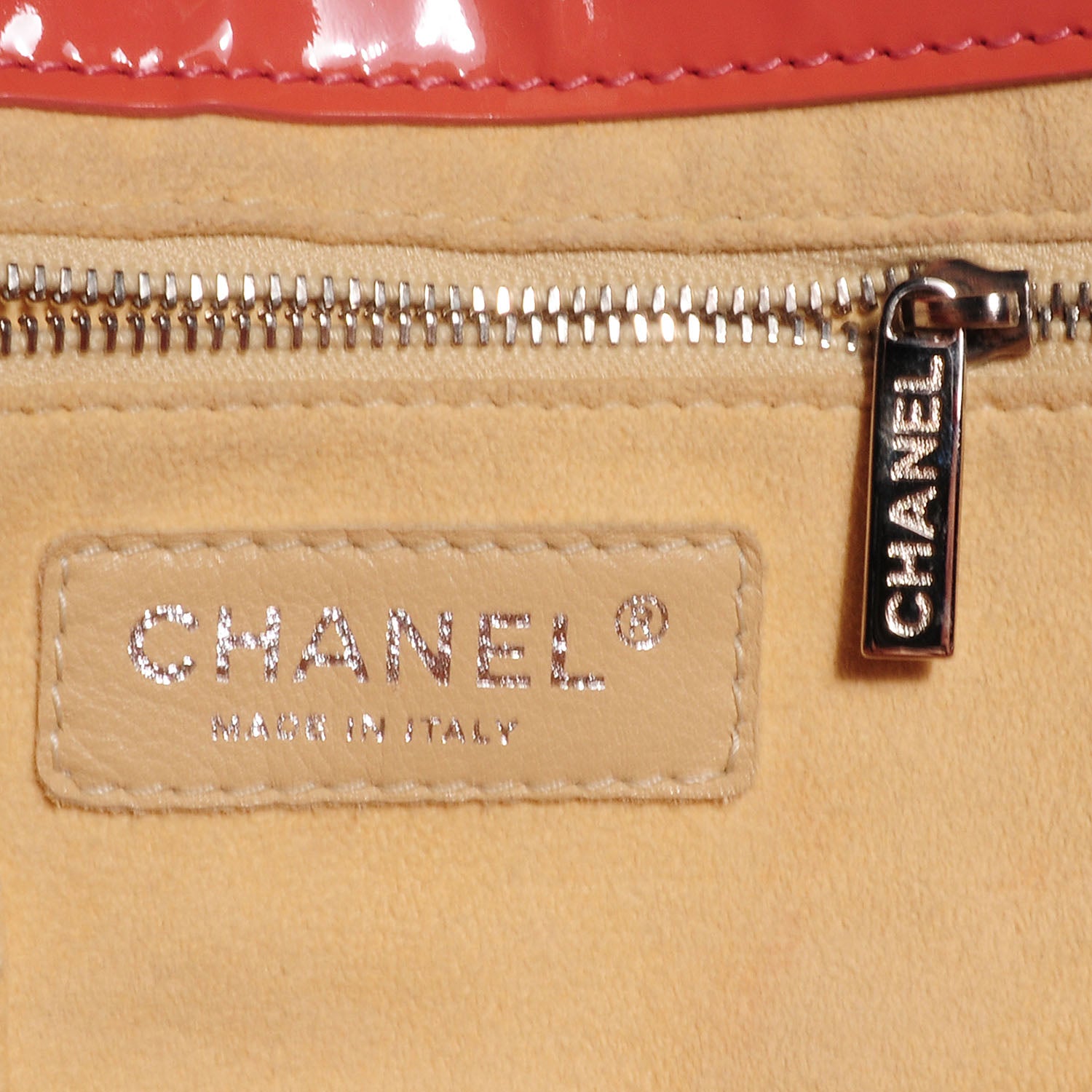 Chanel Patent Perforated CC N°5 Tote Coral 8 of 9