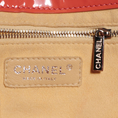 Chanel Patent Perforated CC N°5 Tote Coral 8 of 9