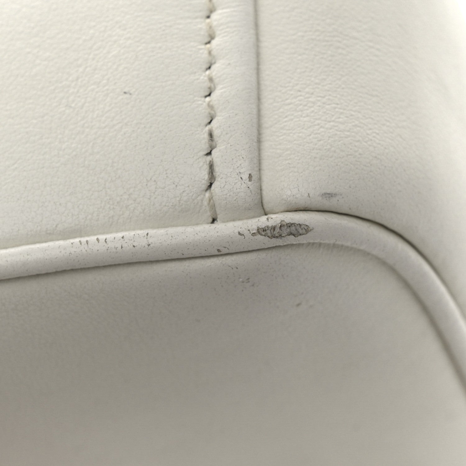 Prada Vitello Calfskin Studded Shoulder Bag White 14 of 16