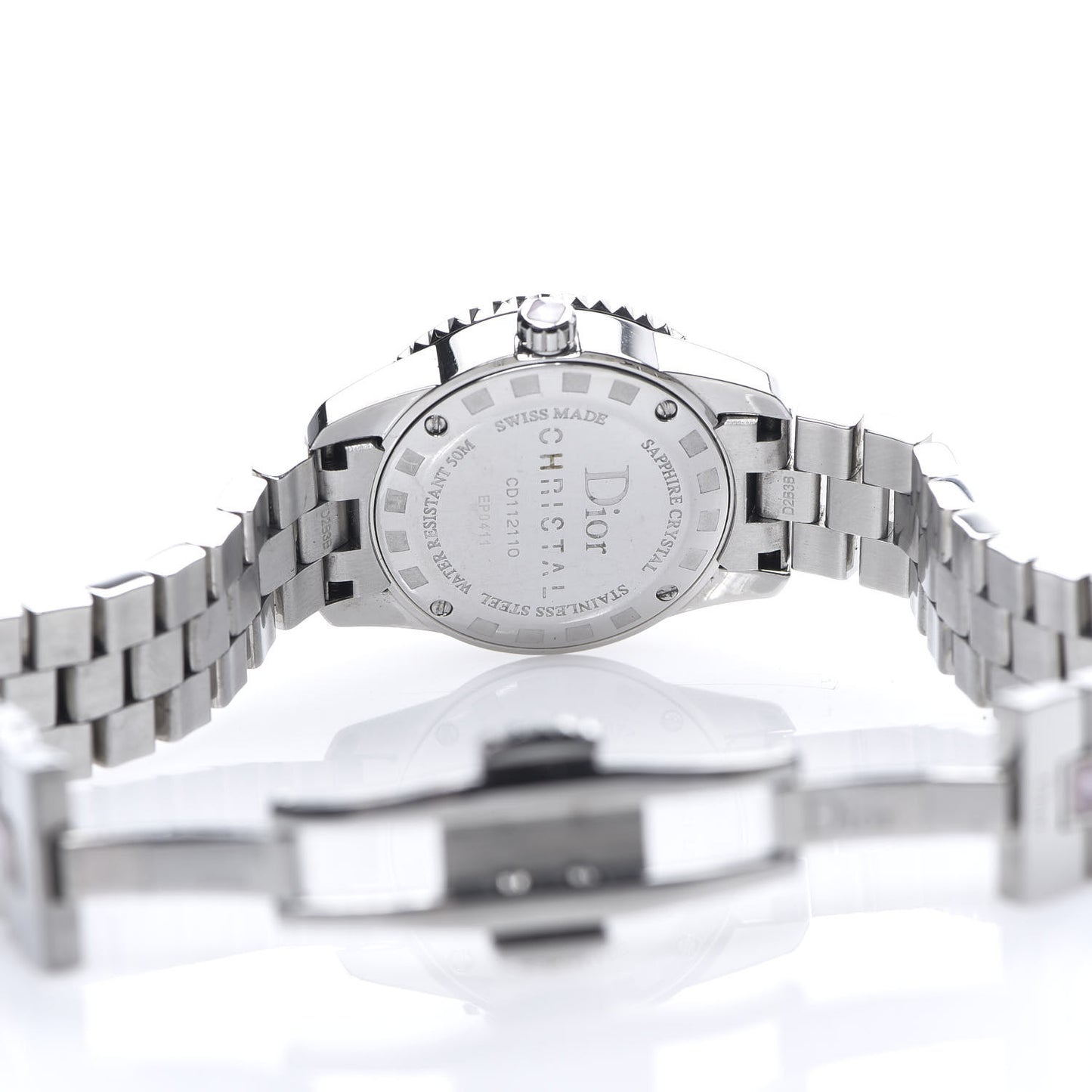 Stainless Steel Sapphire Pink Mother of Pearl 29mm Christal Quartz Watch