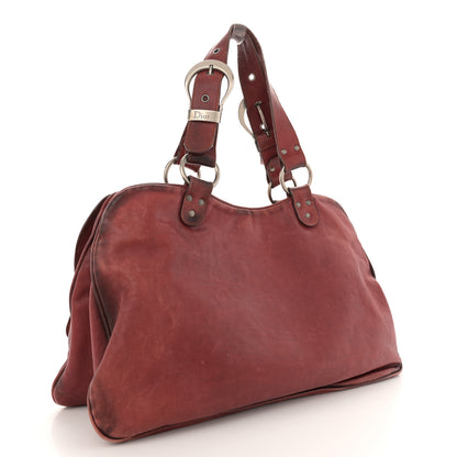 Christian Dior Calfskin Large Gaucho Double Saddle Bag Red 2 of 13