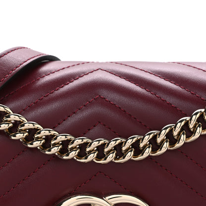 Gucci Calfskin Matelasse Medium GG Marmont Shoulder Bag Rosso Ancora Red 8 of 10