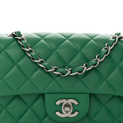 Chanel Lambskin Quilted Mini Rectangular Flap Dark Green 8 of 12