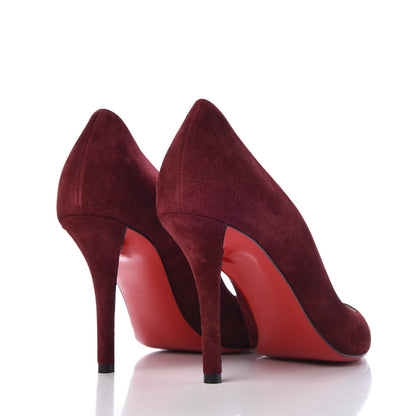 Christian Louboutin Veau Velours Apostrophy 85 Pumps 40 Wine 4 of 8