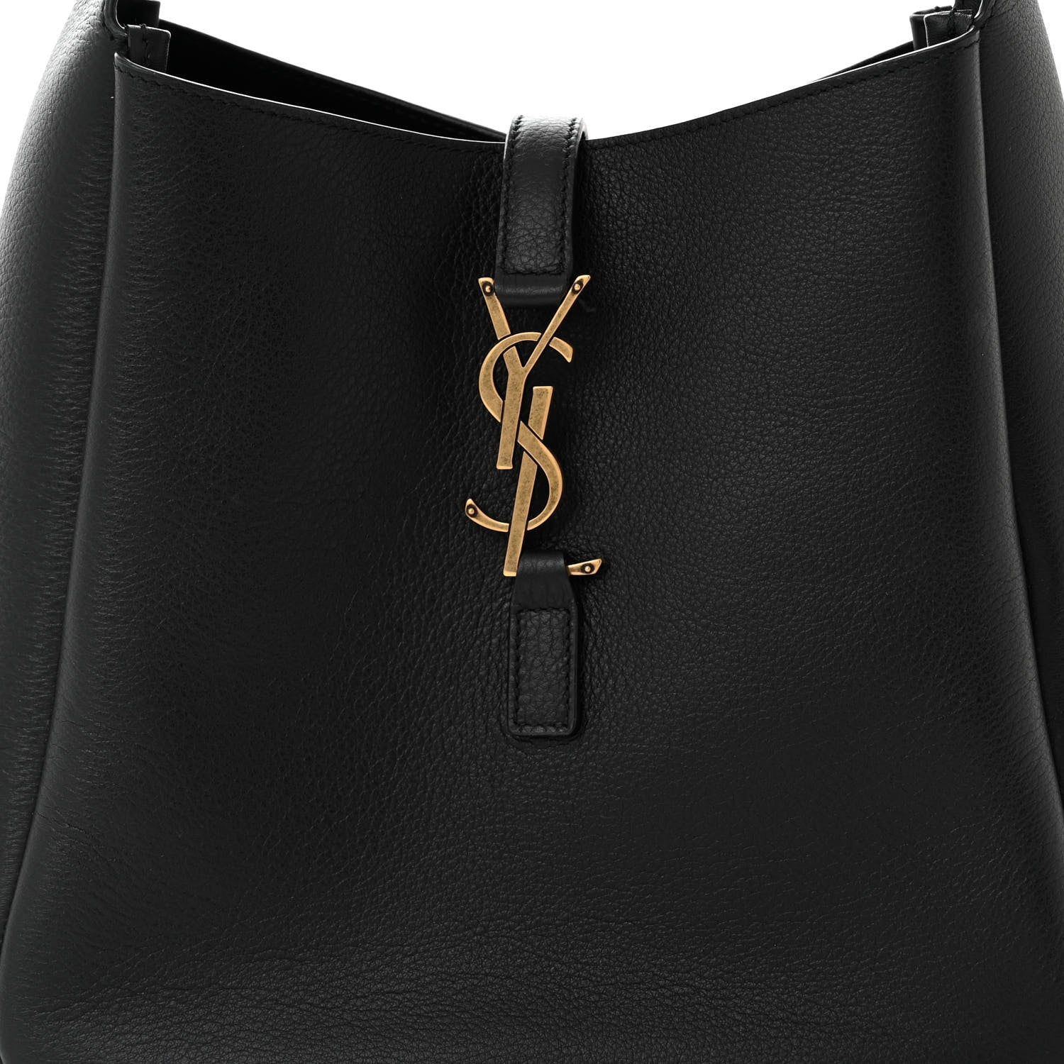 Saint Laurent Smooth Calfskin Small Le 5 A 7 Soft Hobo Black 8 of 10