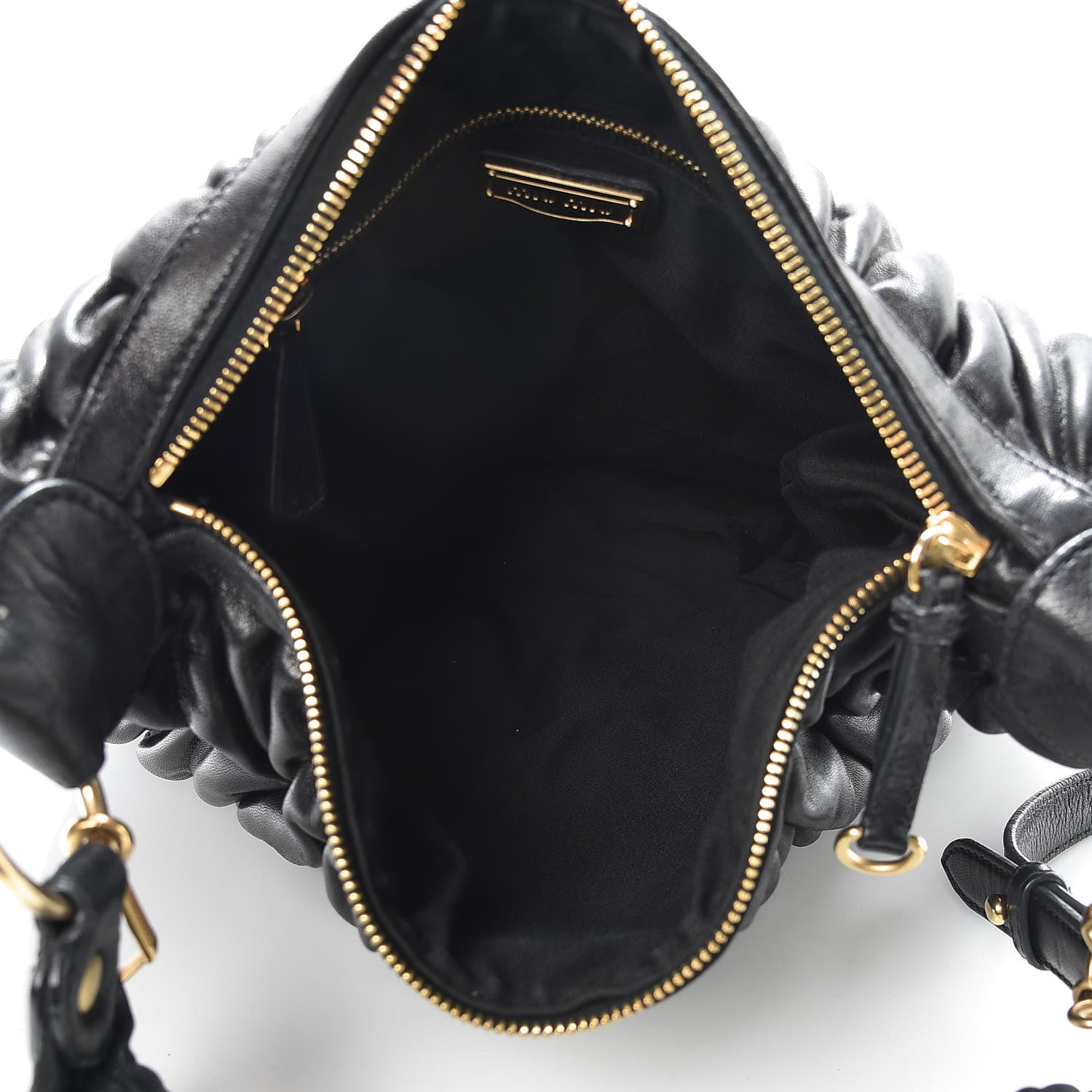 Miu Miu Nappa Matelasse Shoulder Bag Black 6 of 12