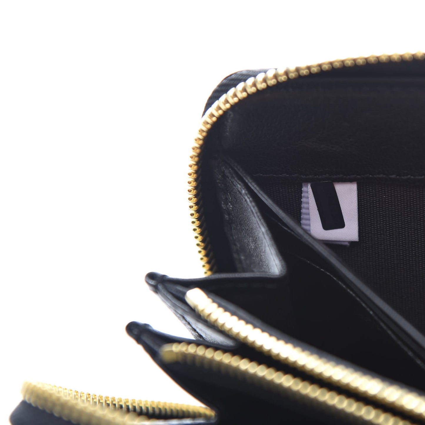 Soft Grained Goatskin Pippa Zip Around Wallet Black