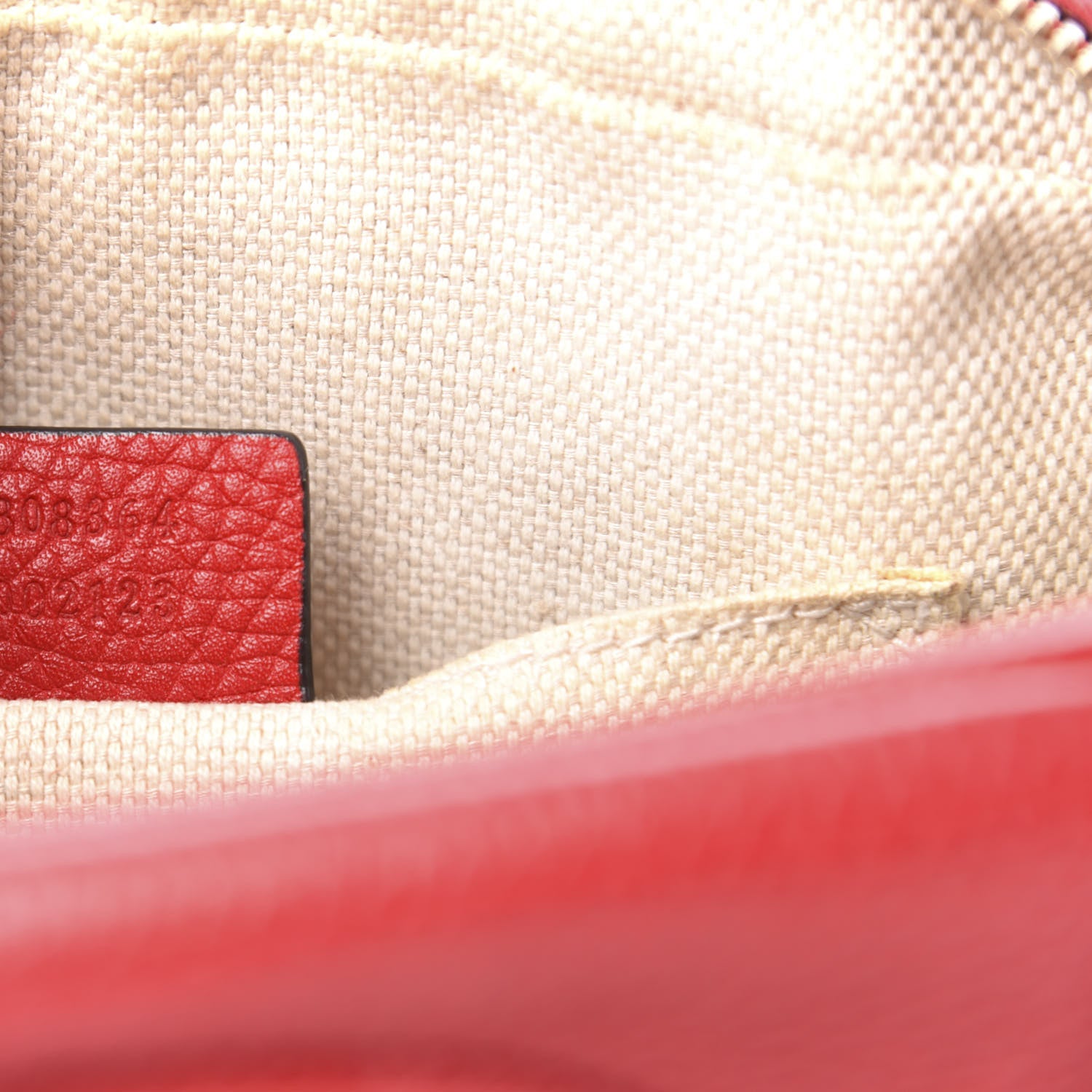 Gucci Pebbled Calfskin Small Soho Disco Bag Tabasco Red 7 of 21