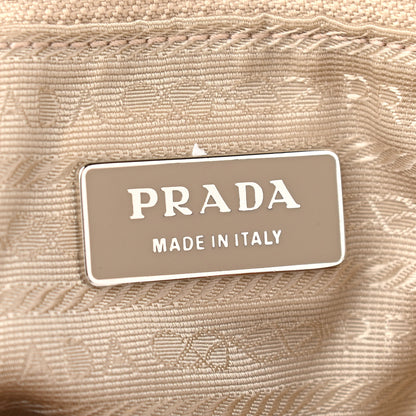 Prada Tessuto Nylon Calfskin Tote Beige 6 of 9