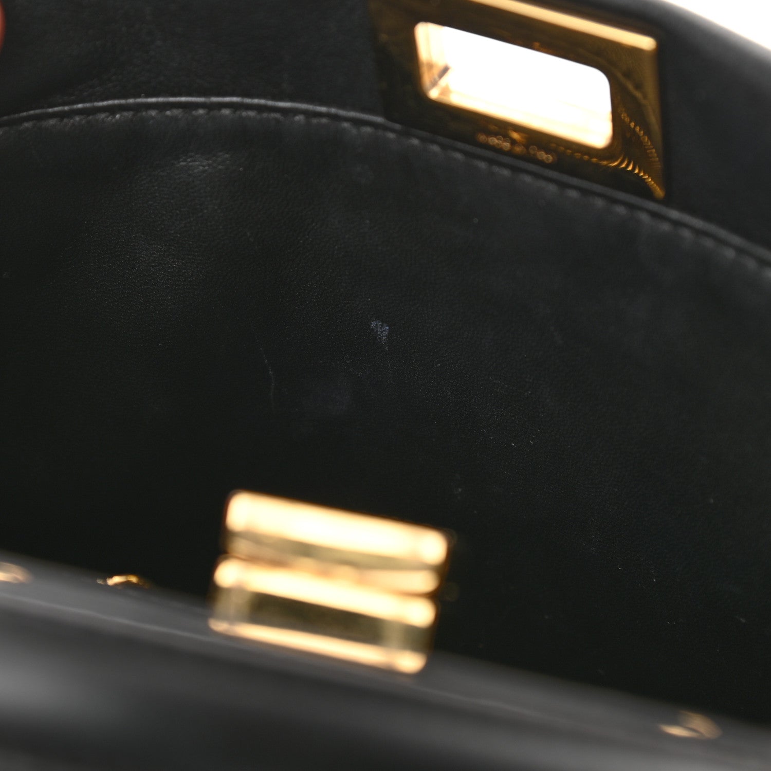 Fendi Nappa Mini Peekaboo Iconic Satchel Black 14 of 14