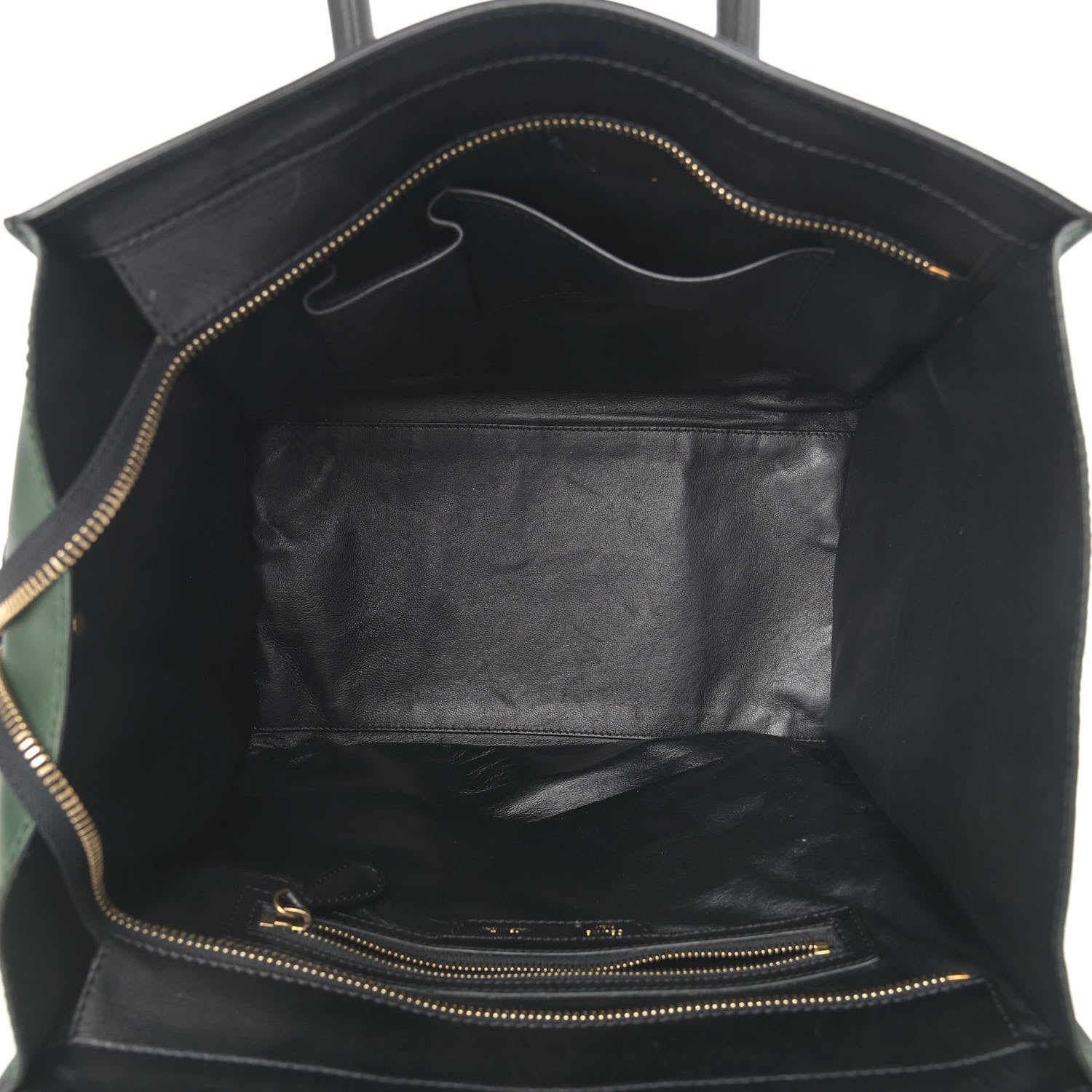 Celine Smooth Calfskin Mini Bi-Color Luggage Forest Black 8 of 22
