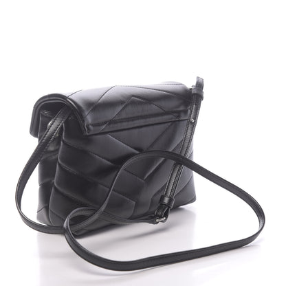 Saint Laurent Calfskin Y Quilted Monogram Toy Loulou Crossbody Bag Black 3 of 10