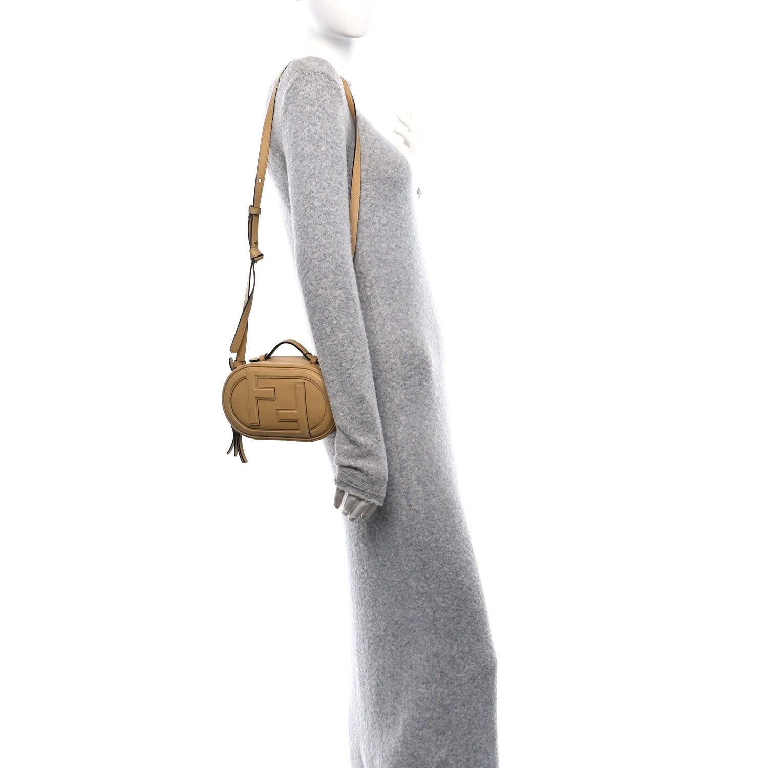 Fendi Vitello Grace Matte O'Lock Mini Camera Case Sahara 2 of 10