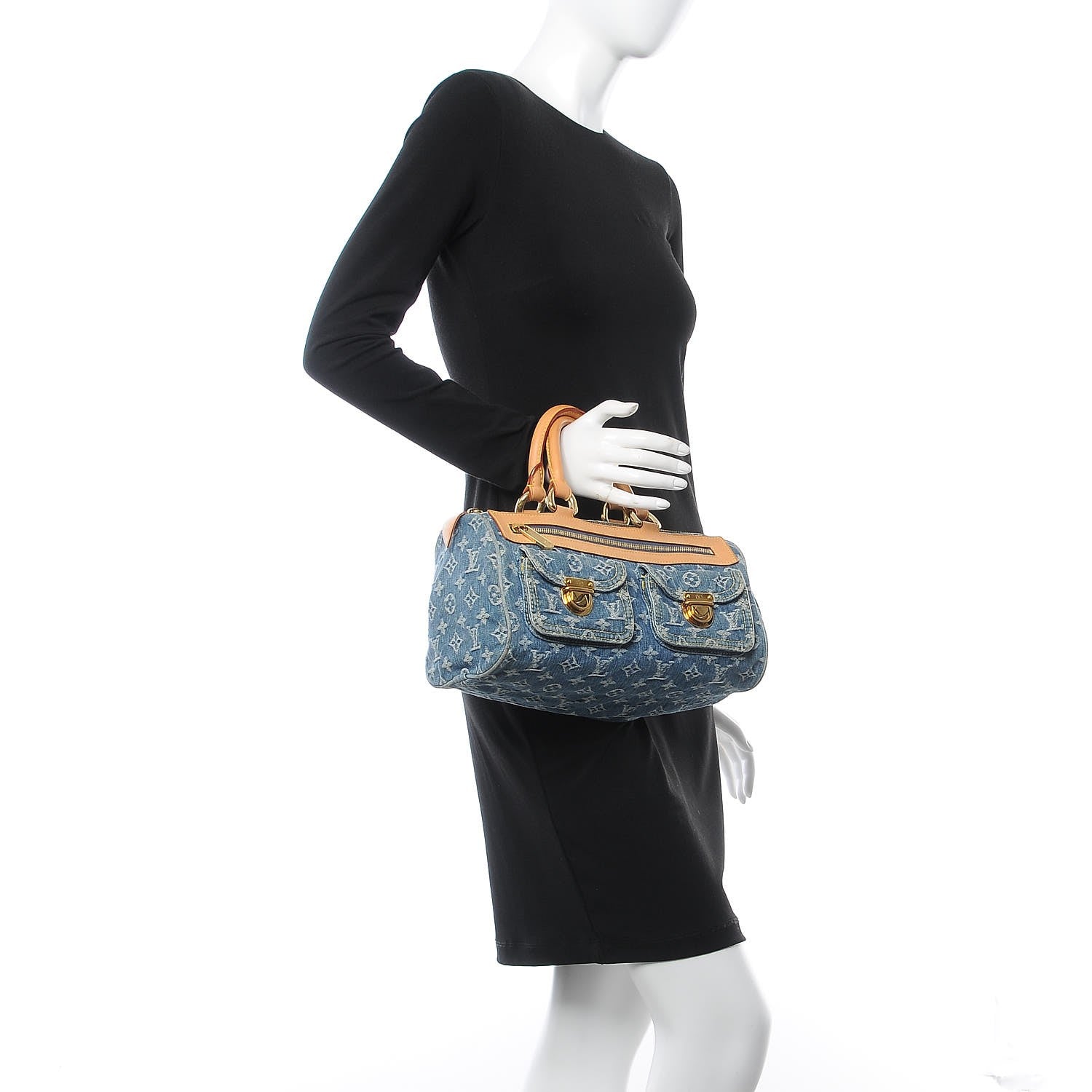 Louis Vuitton Monogram Denim Neo Speedy Blue 2 of 13