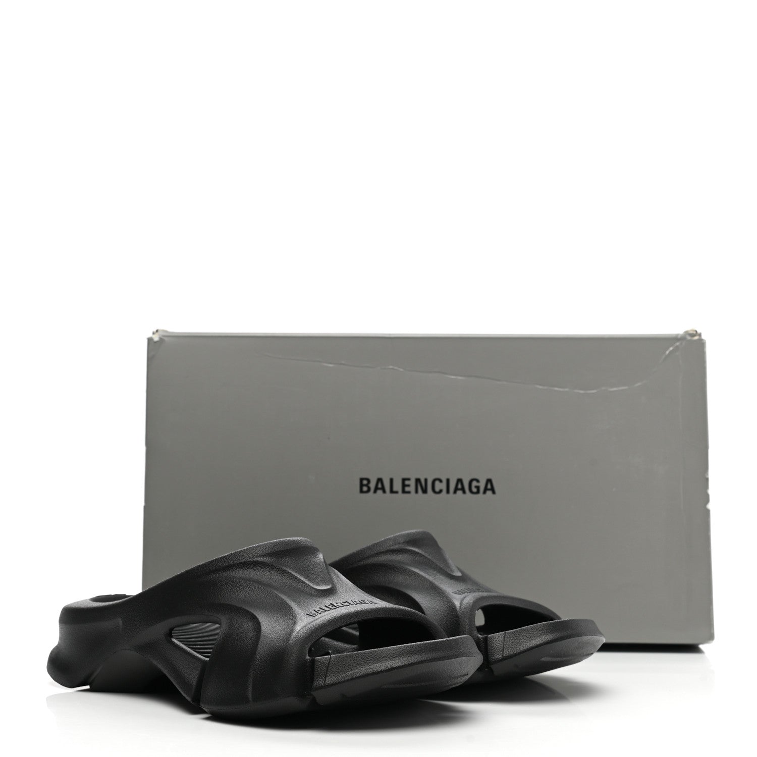 Balenciaga Rubber Womens Mold Slide Sandals 37 Black 8 of 8