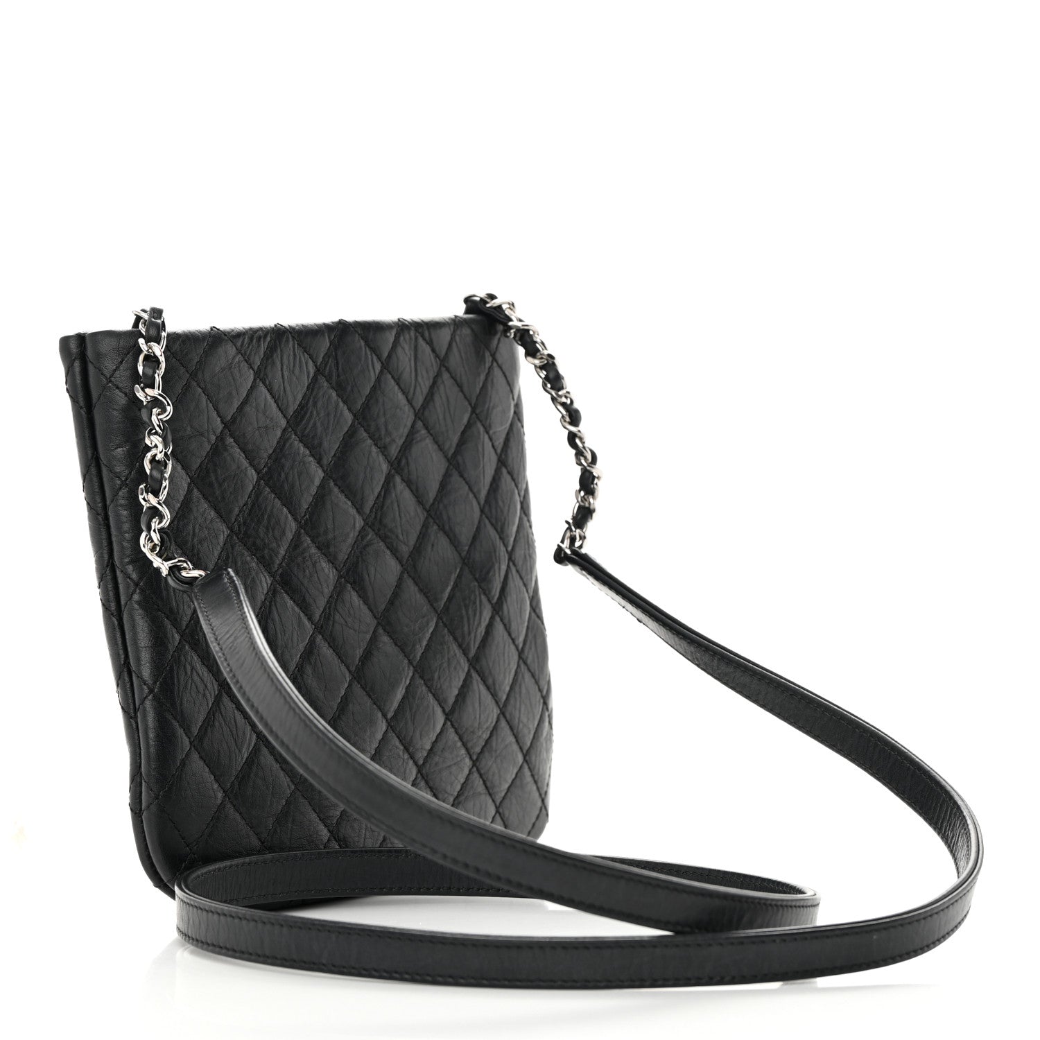 Chanel Aged Calfskin Quilted Crossbody Bag Black 3 of 17