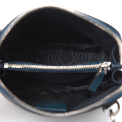 Gucci X SEGA Calfskin GUCCY Stars Mini Dome Shoulder Bag Dusty Turquoise Gold 4 of 9