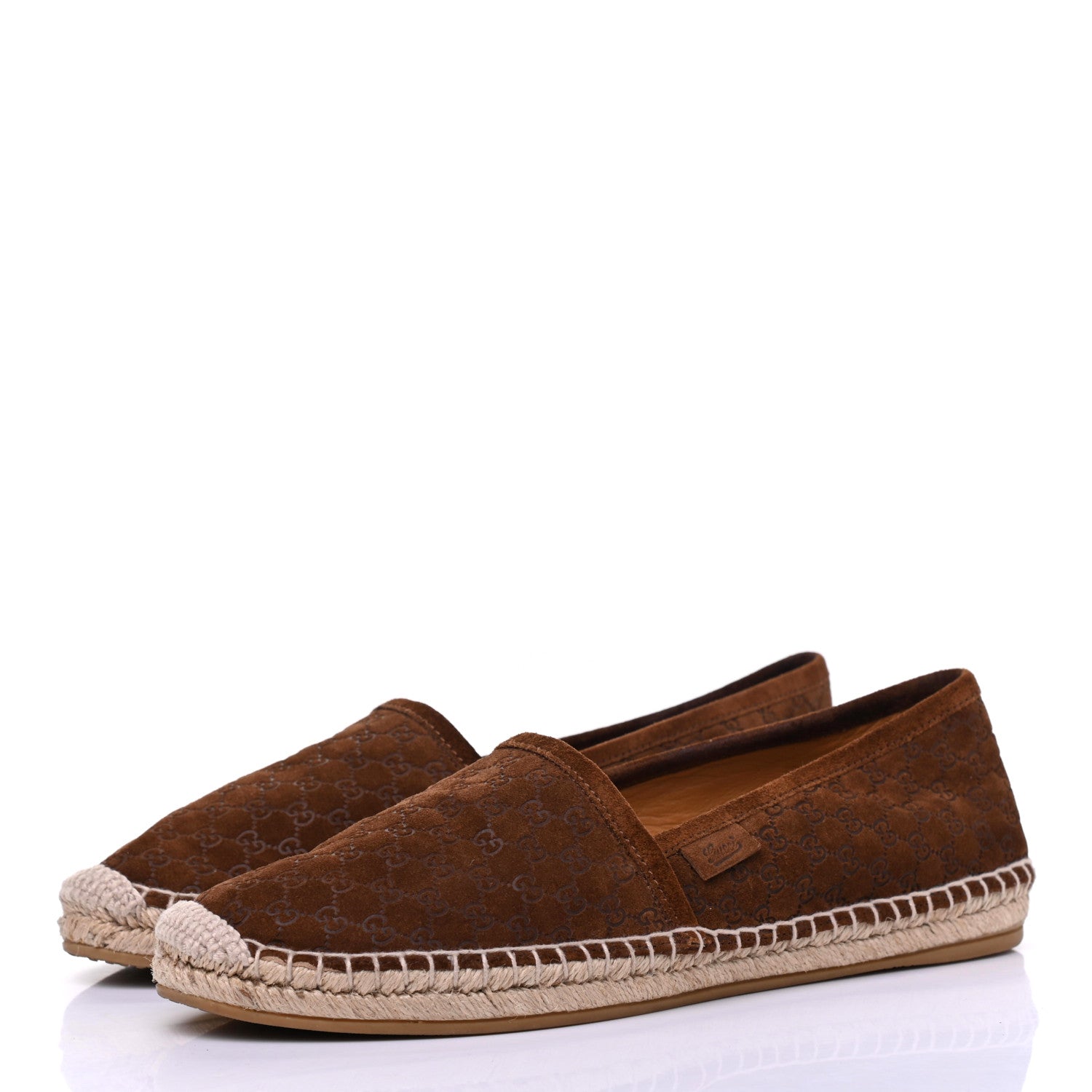 Gucci Suede Microguccissima Espadrilles 37.5 Nut Brown 3 of 16