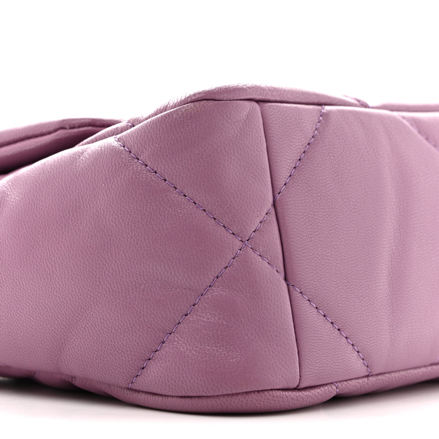 Chanel Goatskin Quilted Medium Chanel 19 Flap Purple 9 of 12