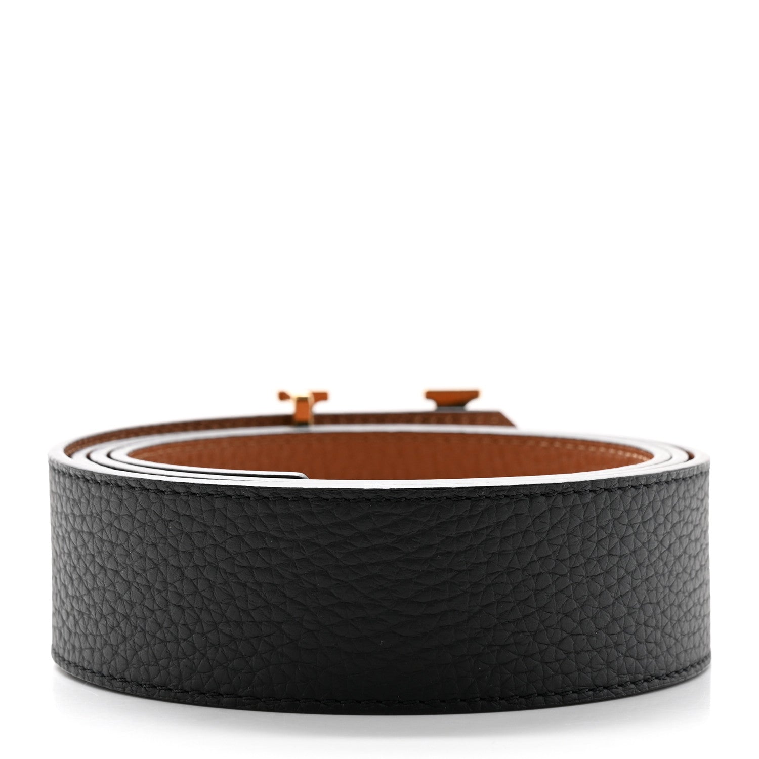 Louis Vuitton Taurillon Calfskin 30mm LV Initiales Reversible Belt 110 44 Black 2 of 11
