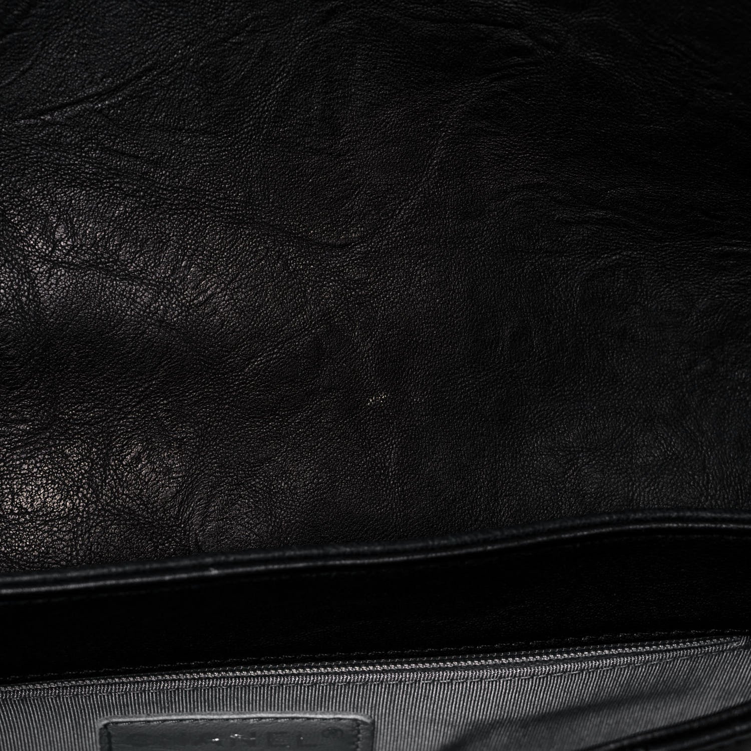 Chanel Washed Lambskin Quilted Maxi Chain Around Flap Black 12 of 12