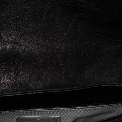 Chanel Washed Lambskin Quilted Maxi Chain Around Flap Black 12 of 12