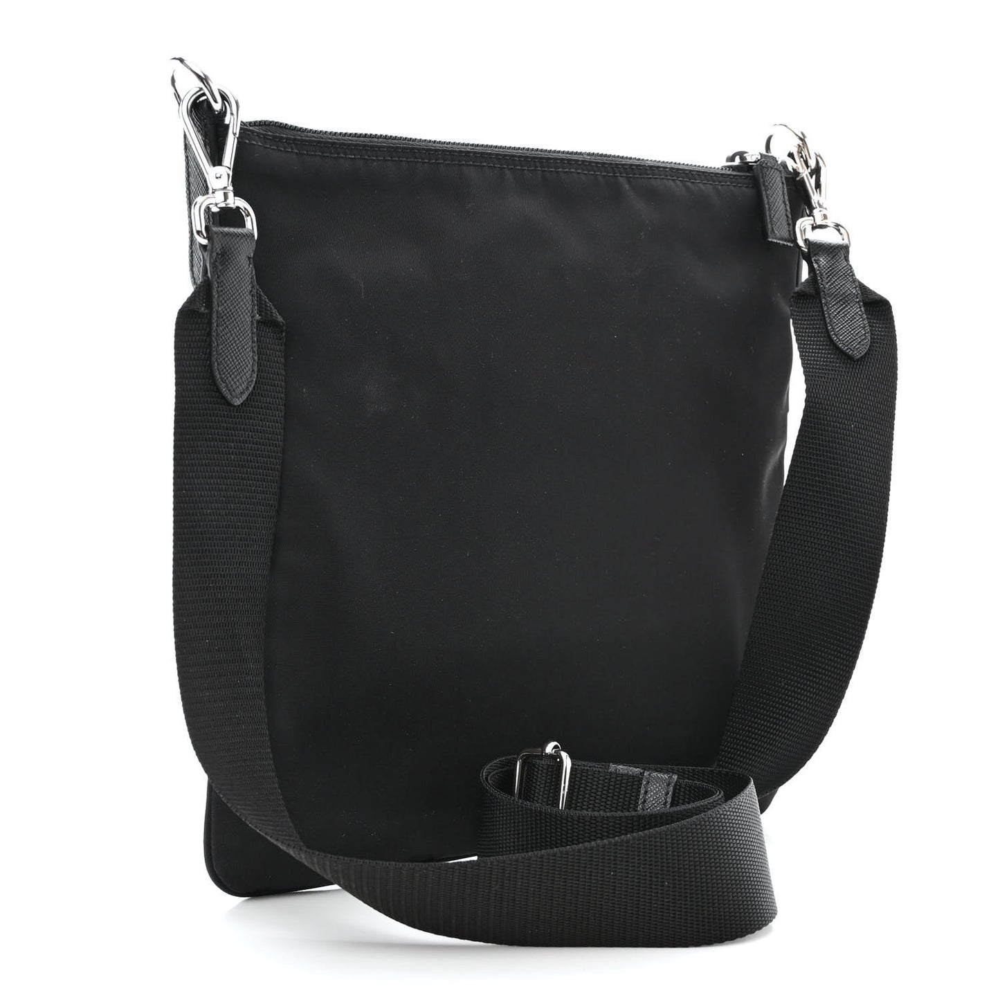 Nylon Vela Flat Messenger Bag Black