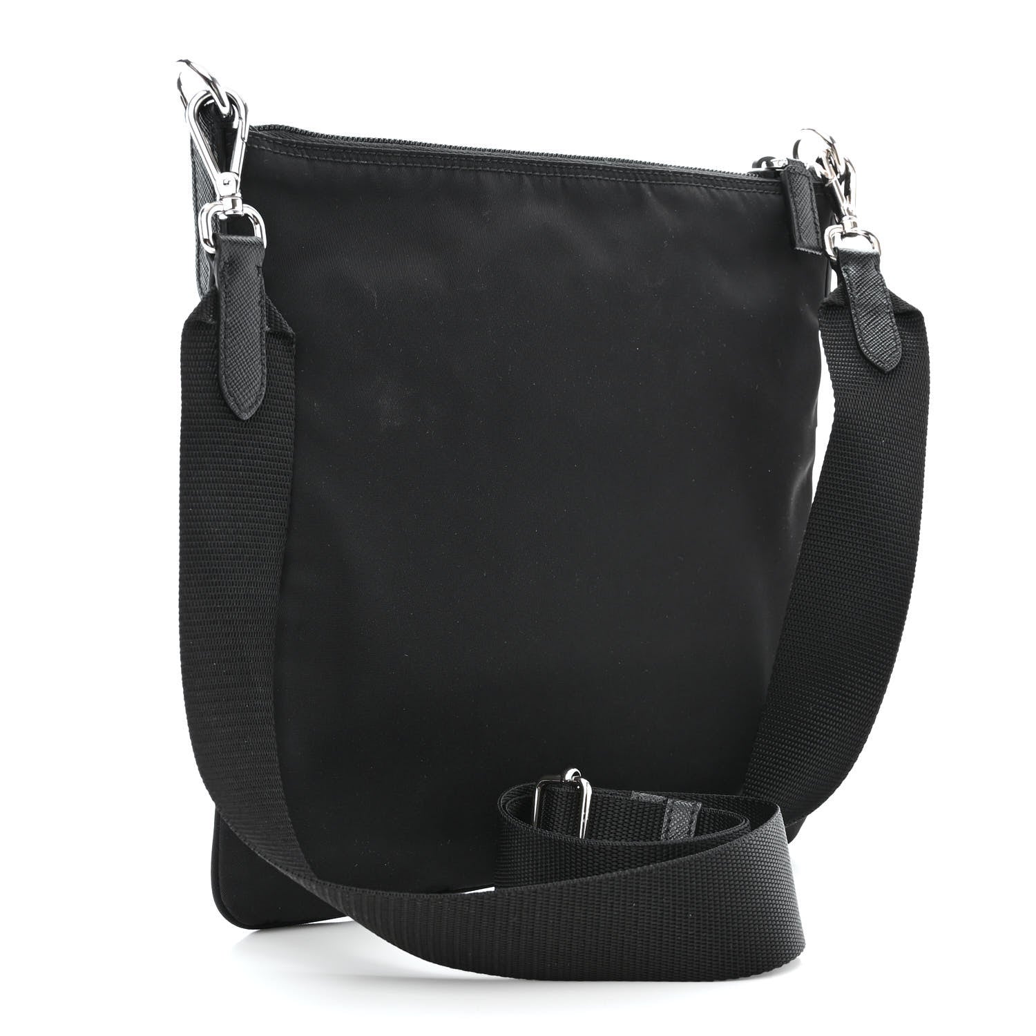 Prada Nylon Vela Flat Messenger Bag Black 3 of 13