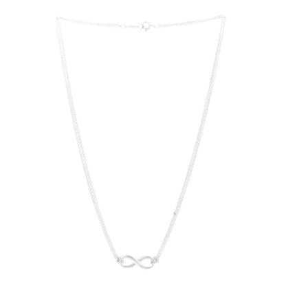 Tiffany Sterling Silver Infinity Pendant Necklace 3 of 5