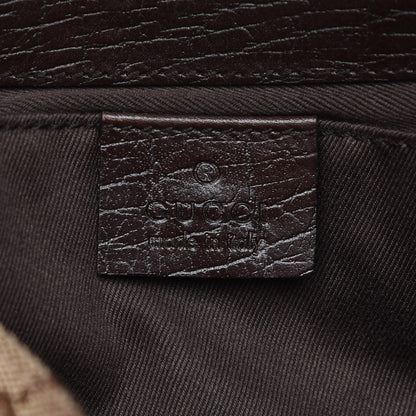 Gucci Monogram Horsebit Clutch Dark Brown 6 of 7