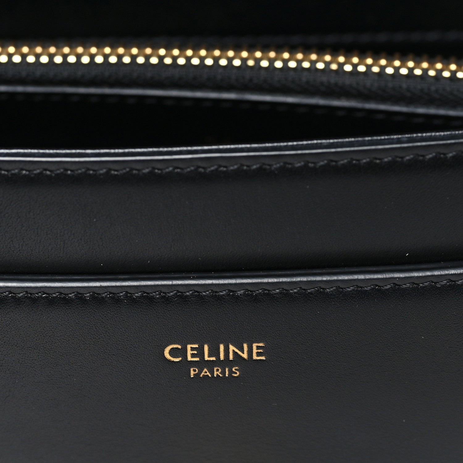 Celine Satinated Calfskin Small 16 Top Handle Bag Black 6 of 9