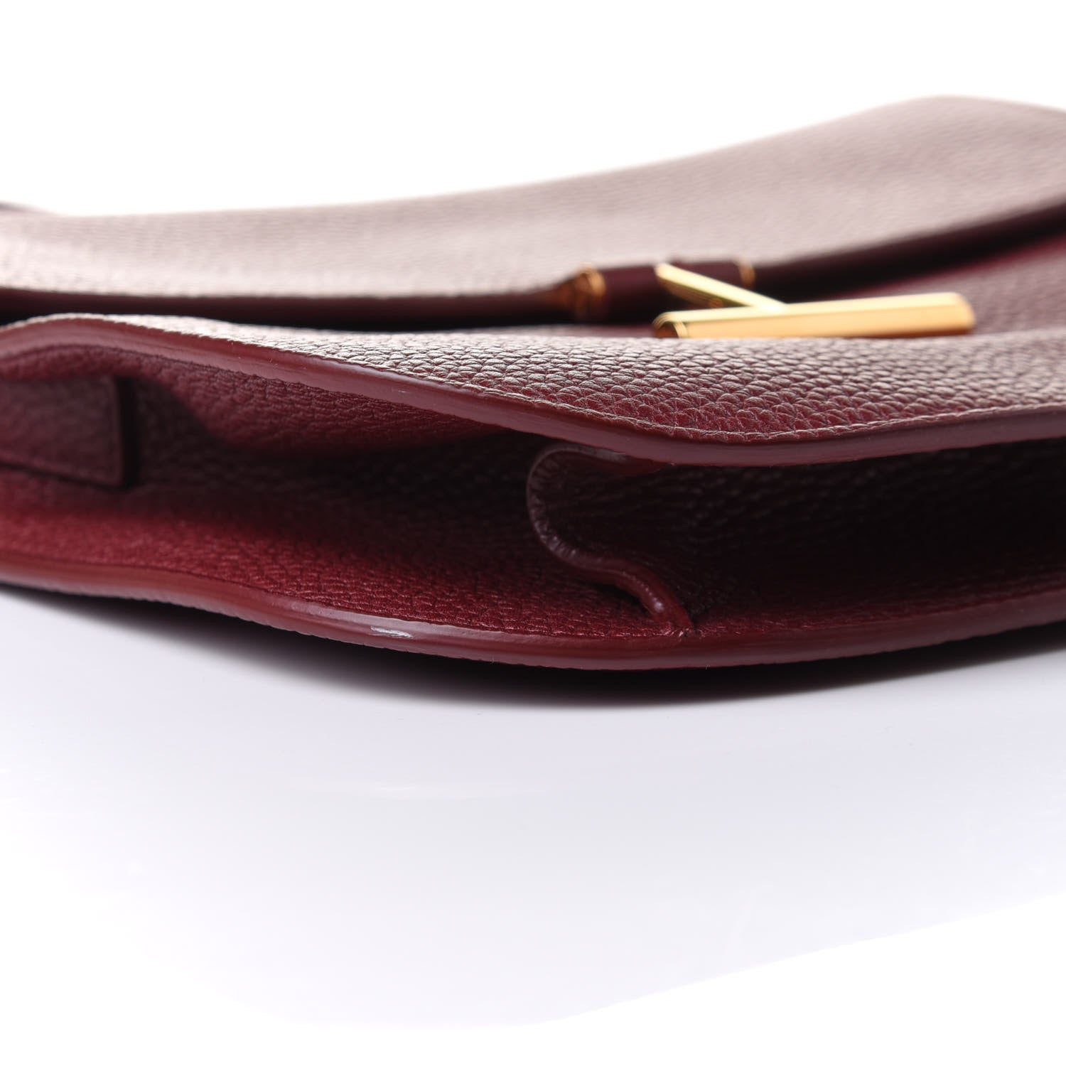 Tom Ford Grained Calfskin T Clasp Tara Crossbody Bag Cabernet 8 of 9
