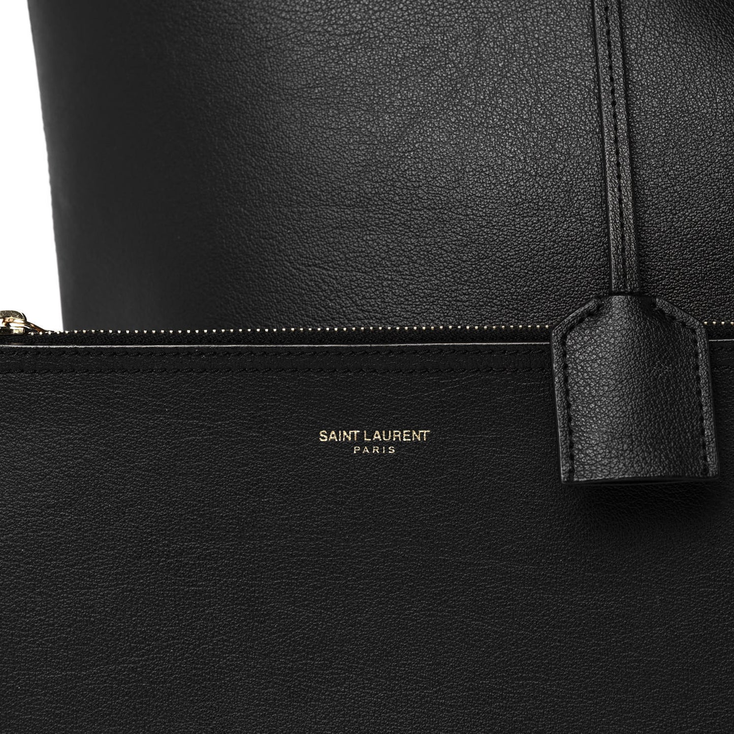 Calfskin Large Shopping Tote Black