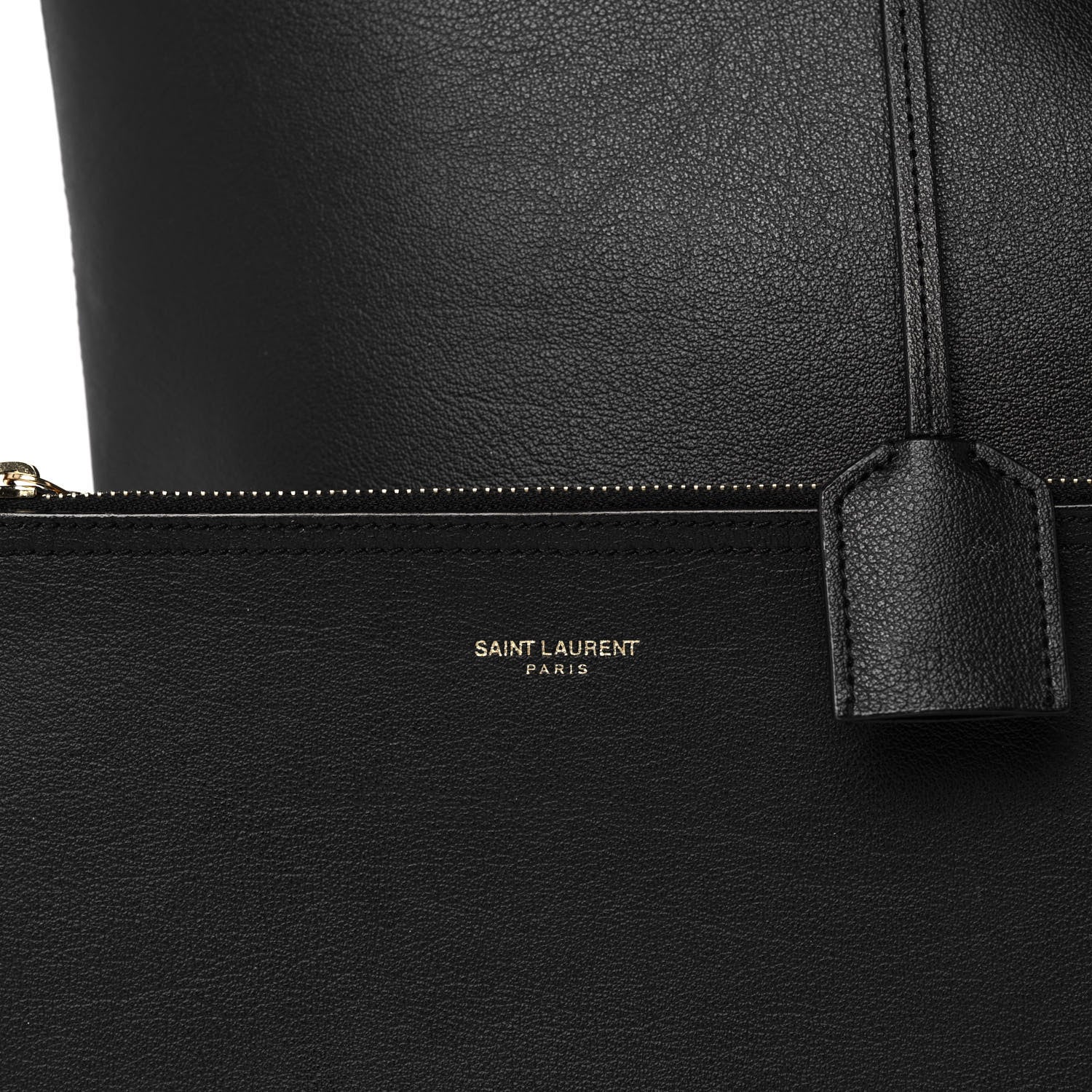 Saint Laurent Calfskin Large Shopping Tote Black 9 of 15