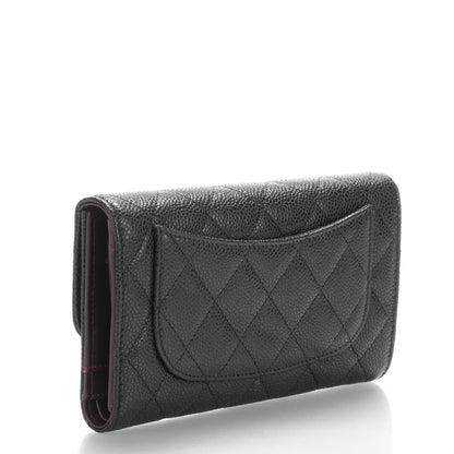 Chanel Caviar Quilted Large Flap Wallet Black 3 of 7