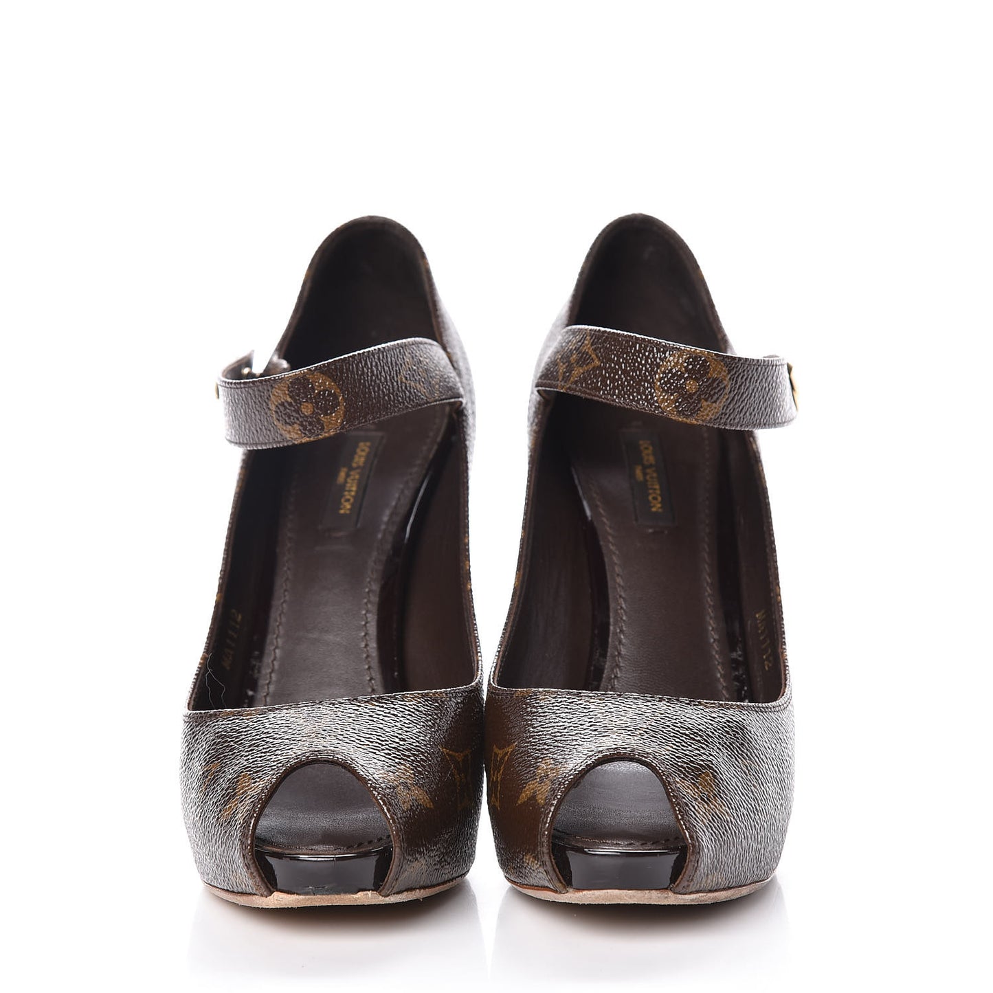 Patent Monogram Ritual Platform Pumps 37.5