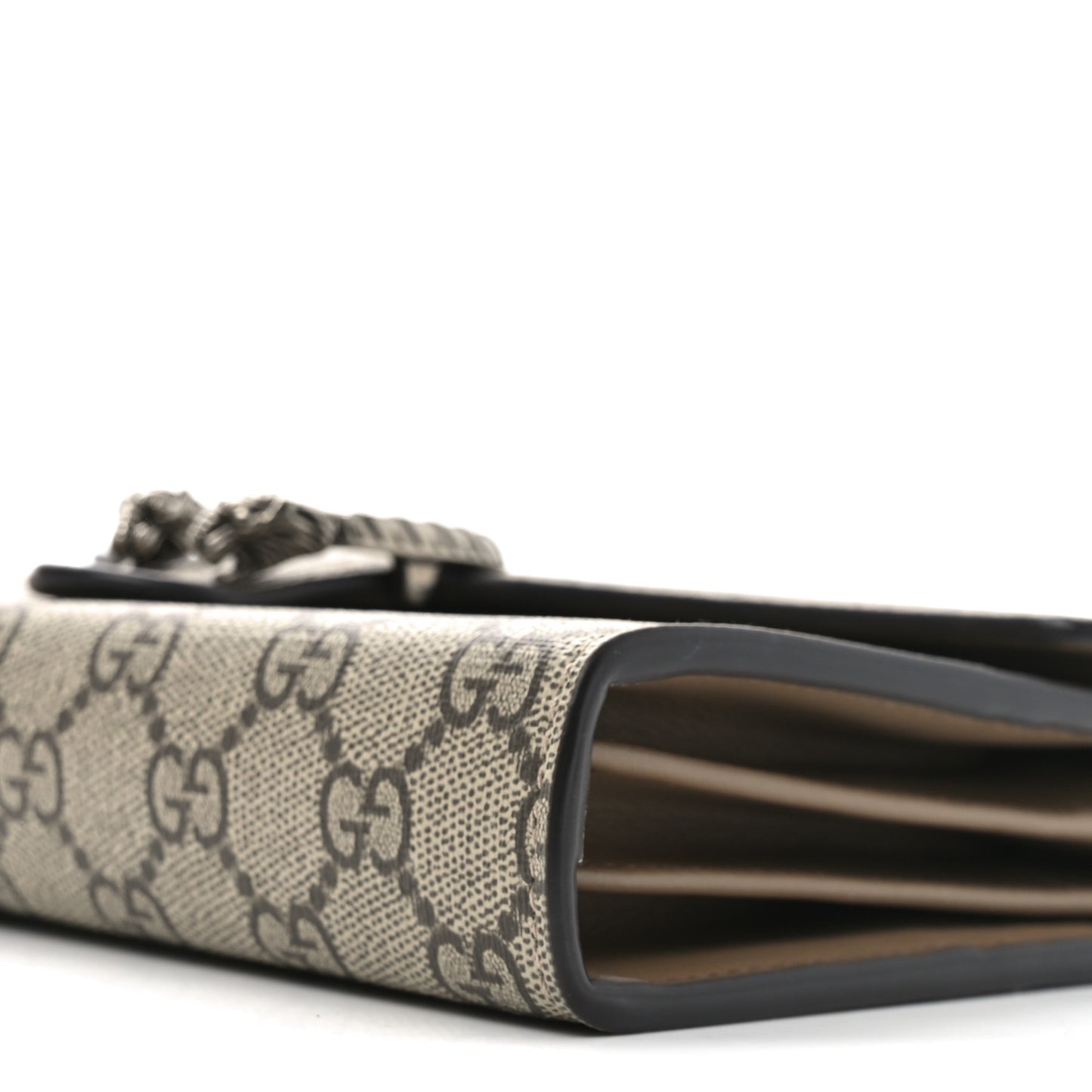 GG Supreme Monogram Mini Dionysus Chain Wallet Beige Taupe