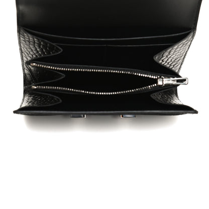 Hermes Matte Alligator Constance Short Wallet Black 5 of 9