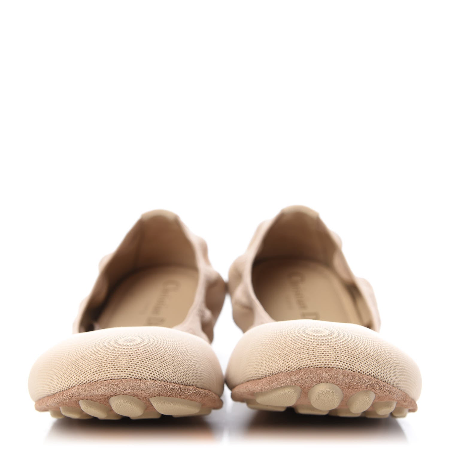 Christian Dior Micro Resille Academy Ballerina Flats 38 Nude 2 of 10