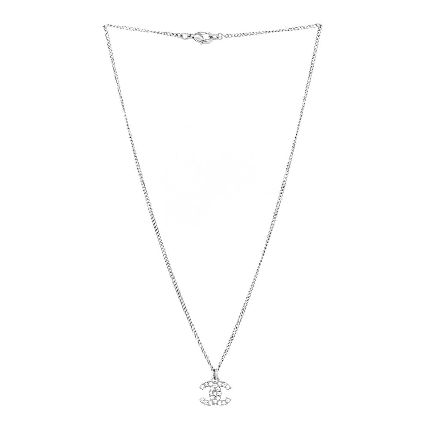 Crystal Timeless CC Necklace Silver