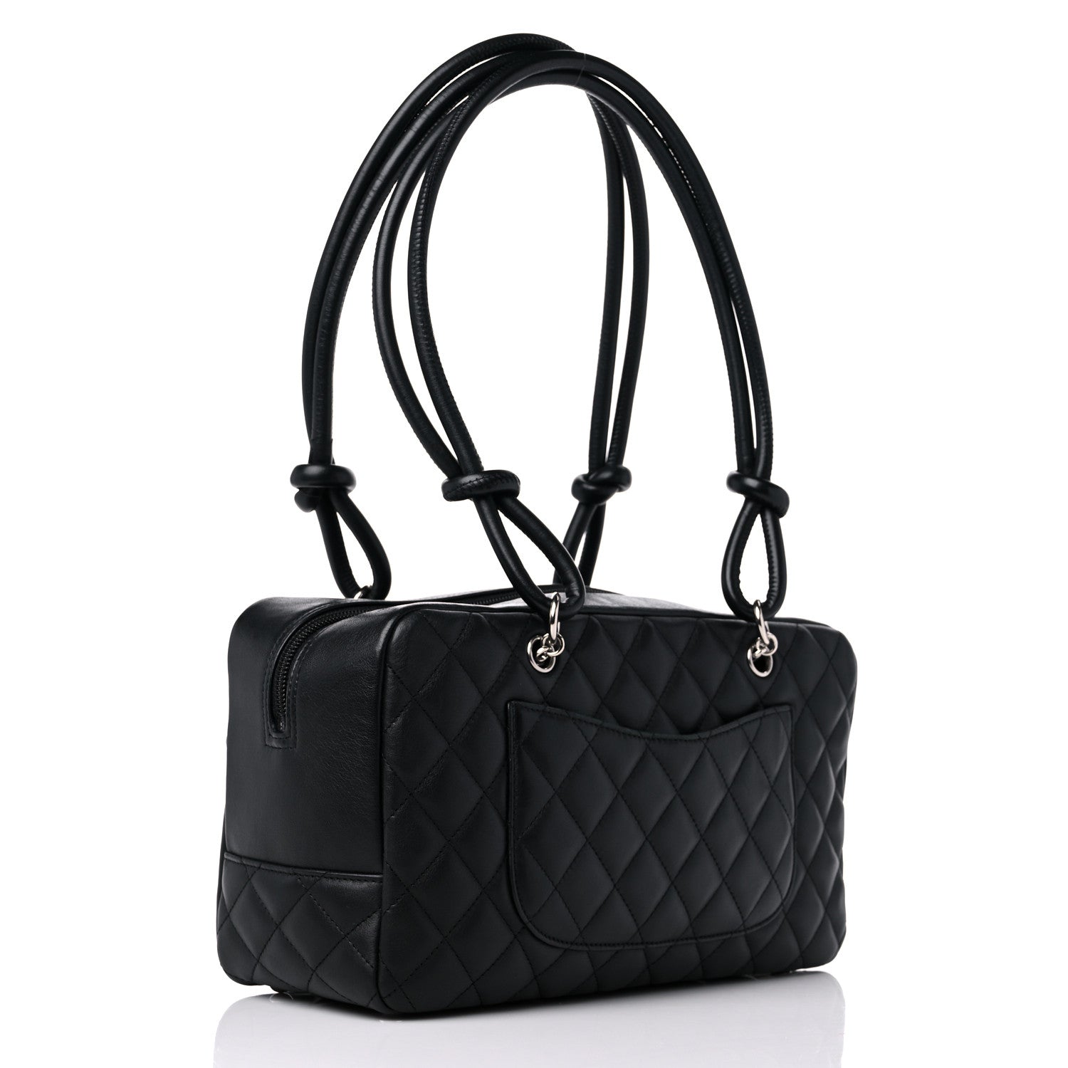 Chanel Calfskin Quilted Large Cambon Bowler Black 3 of 13