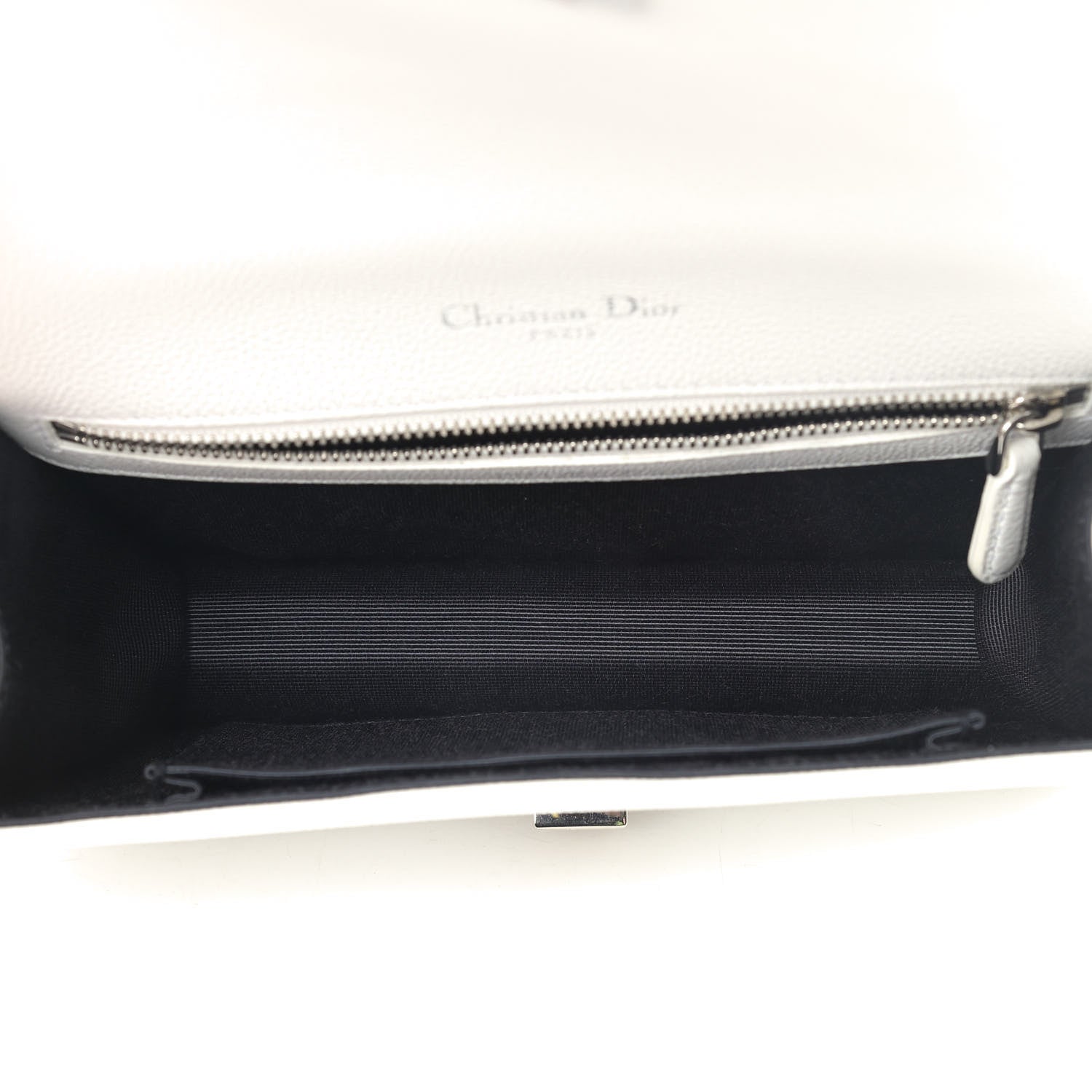 Christian Dior Grained Calfskin Small Diorama Flap Bag Off White 5 of 14