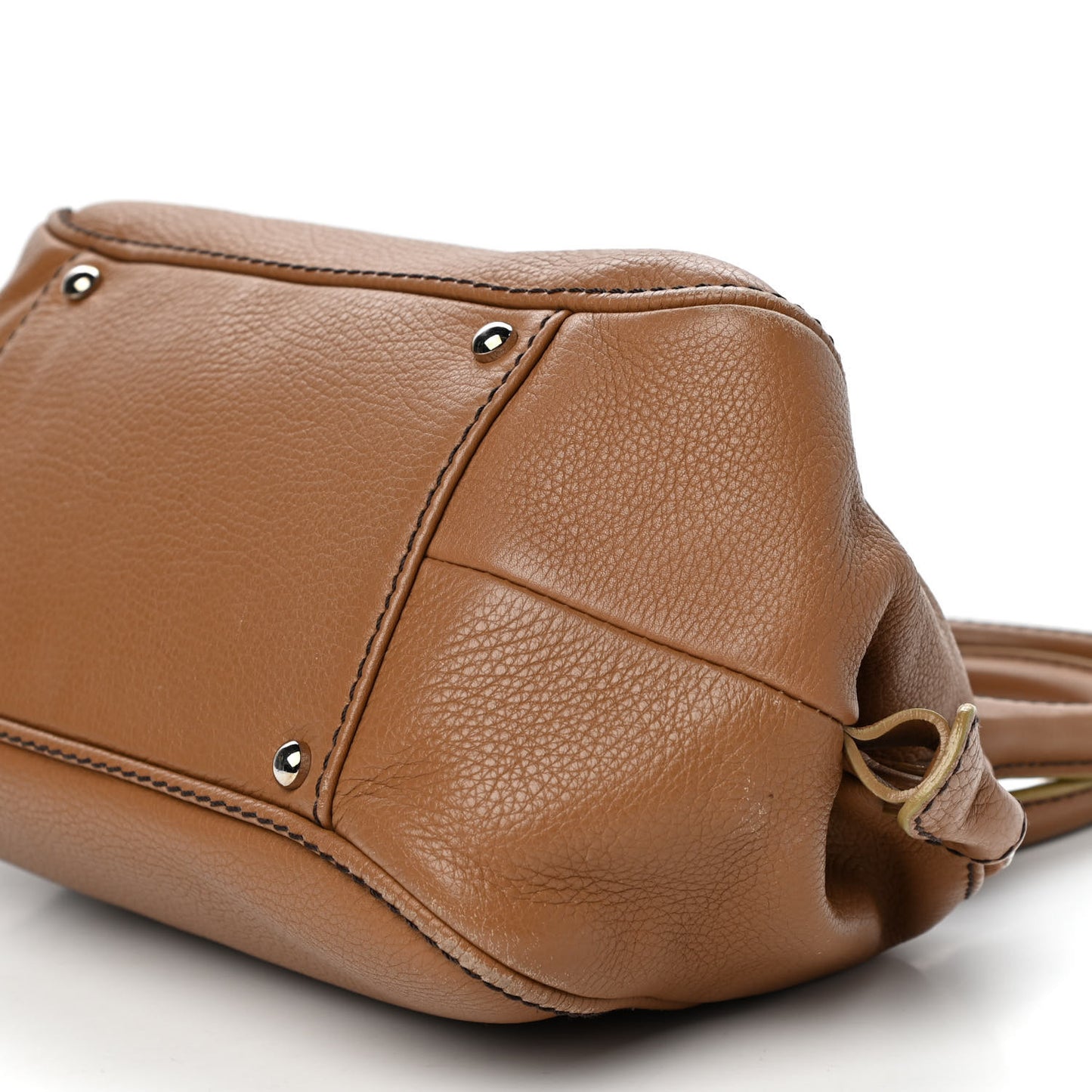 Calfskin Small Tassel Bowler Light Brown