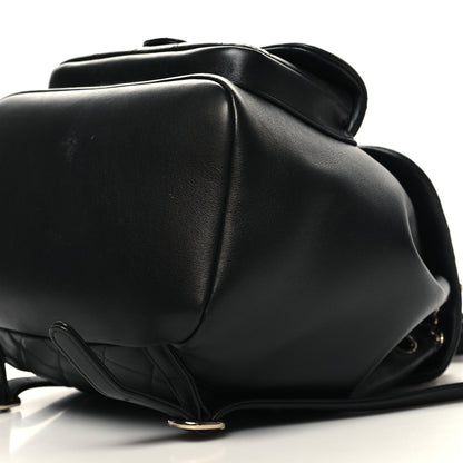 Chanel Lambskin Quilted Large Duma Drawstring Backpack Black 10 of 12