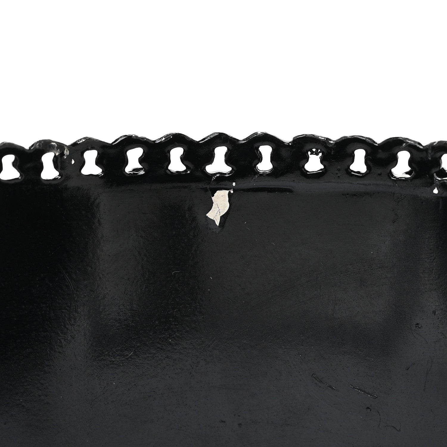 Chanel Enamel Flower Chain Choker Necklace Ruthenium Black 6 of 7