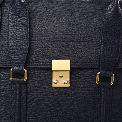 3.1 Phillip Lim 3.1 Textured Calfskin Large Pashli Satchel Ink 9 of 11